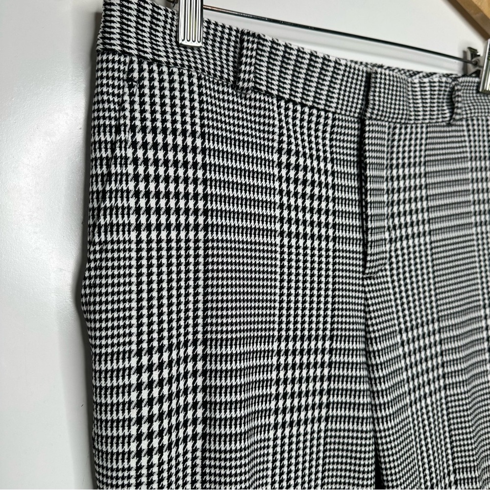 Banana Republic Ryan Black & White Houndstooth Plaid Trousers Size 4 - Picture 5 of 8